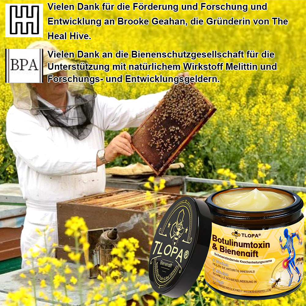 TLOPA® Schmerzlindernde Knochenheilungscreme mit Botulinumtoxin und Bienengift 👨⚕️👨⚕️Zugelassen von der Deutschen Gesellschaft für Orthopädische Chirurgie (DGOOC)
