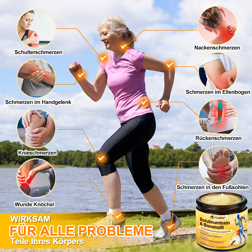 TLOPA® Schmerzlindernde Knochenheilungscreme mit Botulinumtoxin und Bienengift 👨⚕️👨⚕️Zugelassen von der Deutschen Gesellschaft für Orthopädische Chirurgie (DGOOC)