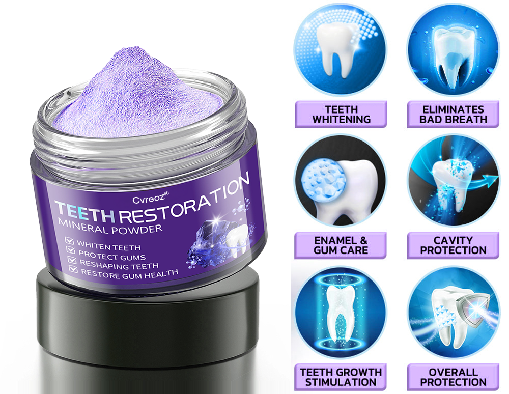 Cvreoz® (ADA recommended)Tooth Restoration Mineral Powder 🎀 (⏰𝐋𝐢𝐦𝐢𝐭𝐞𝐝 𝐭𝐢𝐦𝐞 𝐝𝐢𝐬𝐜𝐨𝐮𝐧𝐭 𝐋𝐚𝐬𝐭 𝟑𝟎 𝐦𝐢𝐧𝐮𝐭𝐞𝐬⏰)😁