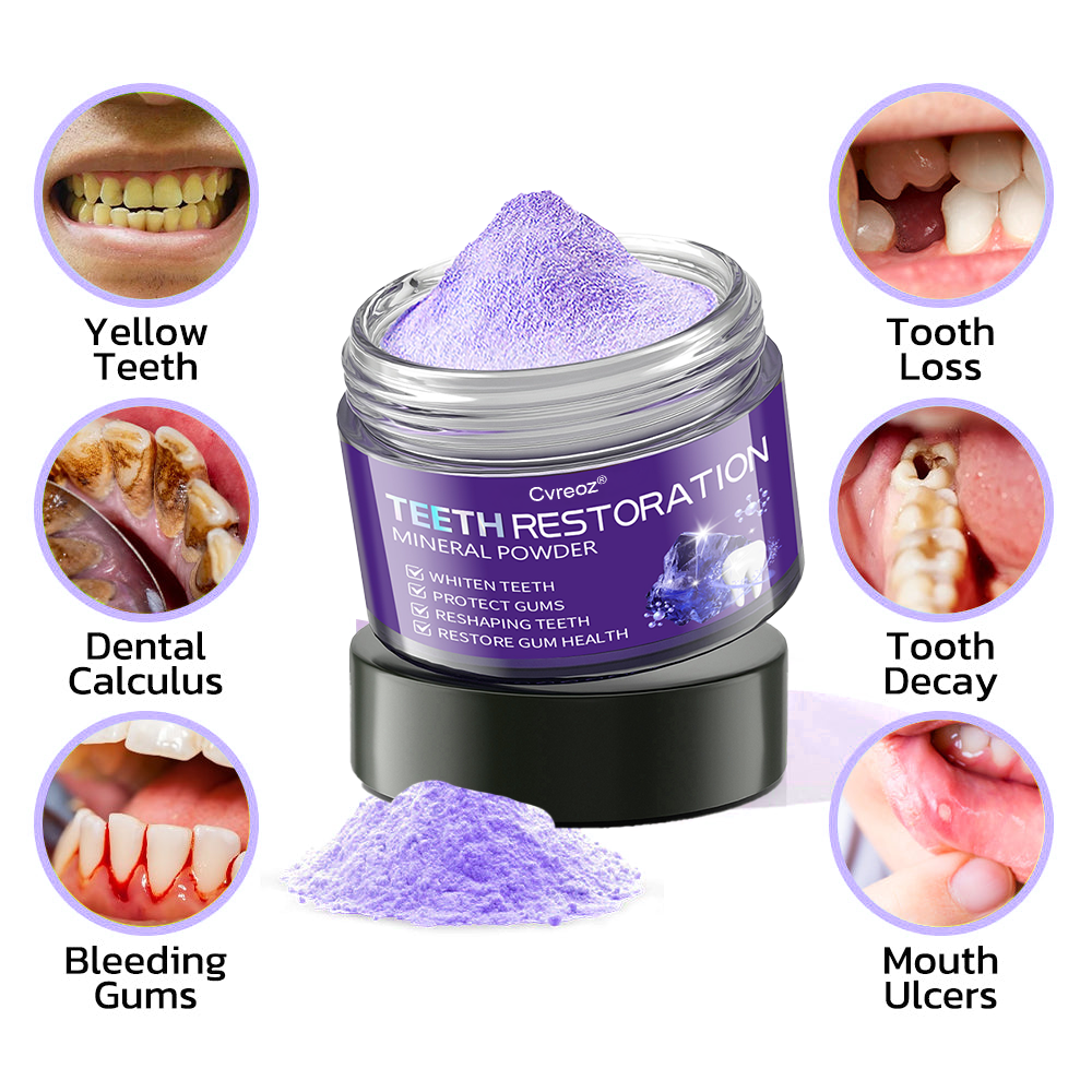 Cvreoz® (ADA recommended)Tooth Restoration Mineral Powder 🎀 (⏰𝐋𝐢𝐦𝐢𝐭𝐞𝐝 𝐭𝐢𝐦𝐞 𝐝𝐢𝐬𝐜𝐨𝐮𝐧𝐭 𝐋𝐚𝐬𝐭 𝟑𝟎 𝐦𝐢𝐧𝐮𝐭𝐞𝐬⏰)😁