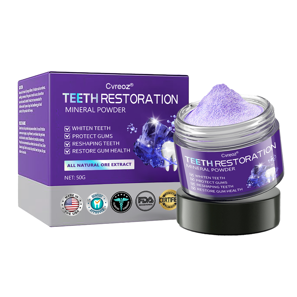 Cvreoz® (ADA recommended)Tooth Restoration Mineral Powder 🎀 (⏰𝐋𝐢𝐦𝐢𝐭𝐞𝐝 𝐭𝐢𝐦𝐞 𝐝𝐢𝐬𝐜𝐨𝐮𝐧𝐭 𝐋𝐚𝐬𝐭 𝟑𝟎 𝐦𝐢𝐧𝐮𝐭𝐞𝐬⏰)😁