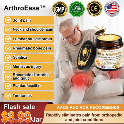 ArthroEase Bee Venom Arthritis Therapy Cream(Specially for older adults & AAOS recommends)