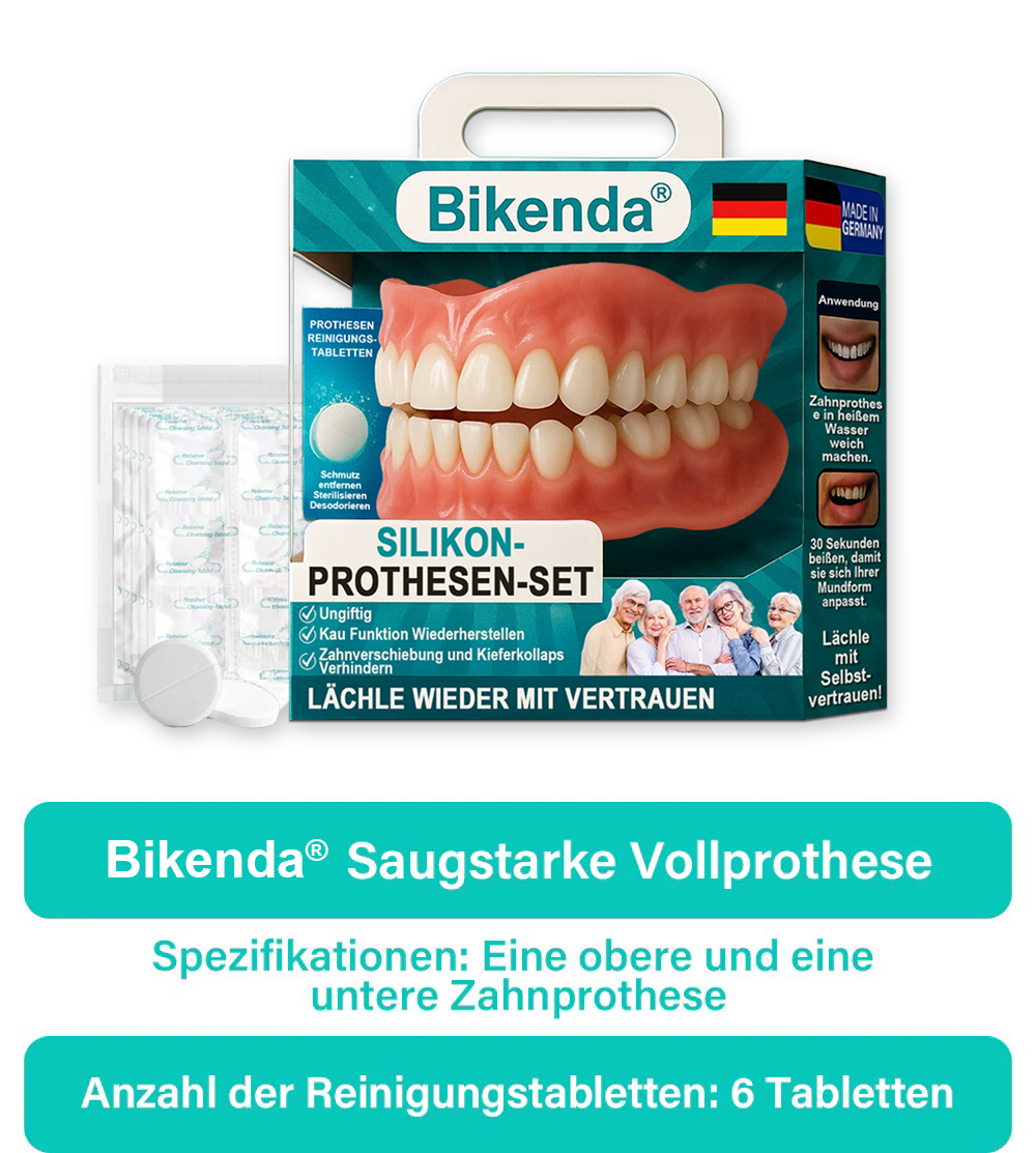 ✅ Hergestellt & Versand aus Deutschland | Bikenda® Vollprothese mit Saugpassform 🍀