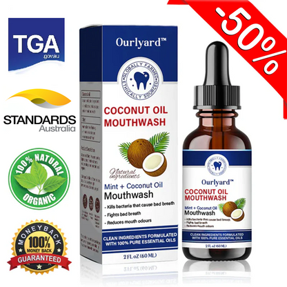 ✅Official Store: Ourlyard™ Coconut oil mouthwash essential oil🧑‍⚕️Therapeutic Goods Administration (TGA)-Certification